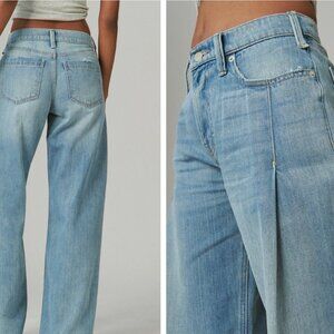 Lucky Brand Palazzo Wide Leg Jeans Size 27 High Rise Light Wash Pleated Denim
